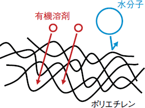 有機溶剤の浸透